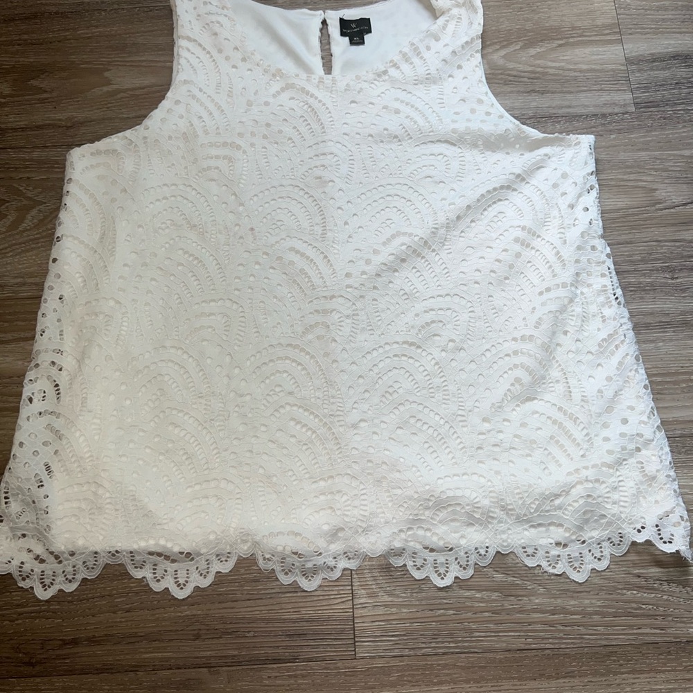 White Lace Tank Top